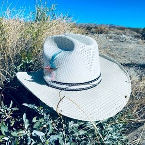 Vintage Straw Cowgirl Hat
